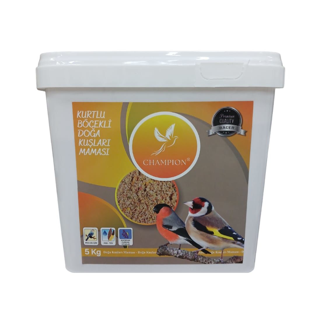Champıona racer nemli kurtlu böcekli doğa kuşları maması 5 kg