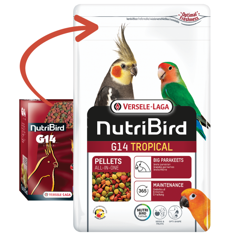 Versele Laga Nutrıbırd G14 Tropıcal Paraket Pelet Yem 1 Kg (Bölünmüş)