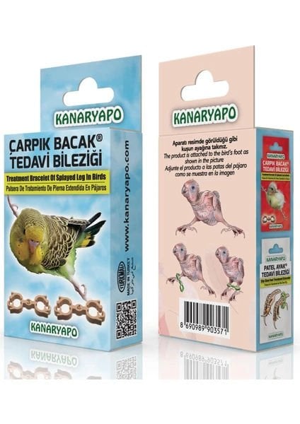 Kanaryapo Çarpık Bacak Kelepçesi Muhabbet İçin 10'lu