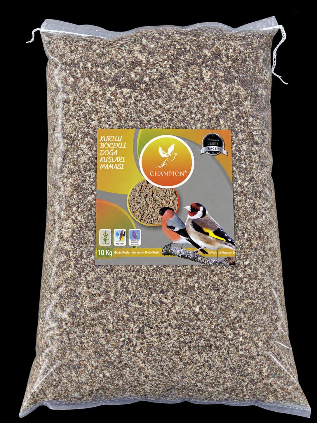 Champıona racer nemli kurtlu böcekli doğa kuşları maması 10 kg