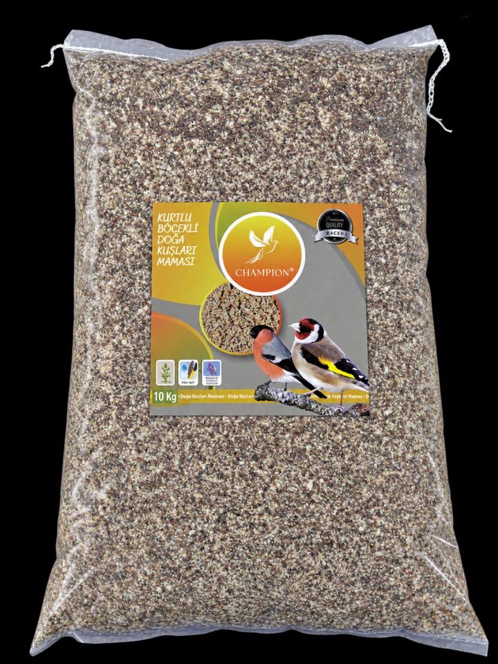 Champıona racer nemli kurtlu böcekli doğa kuşları maması 10 kg